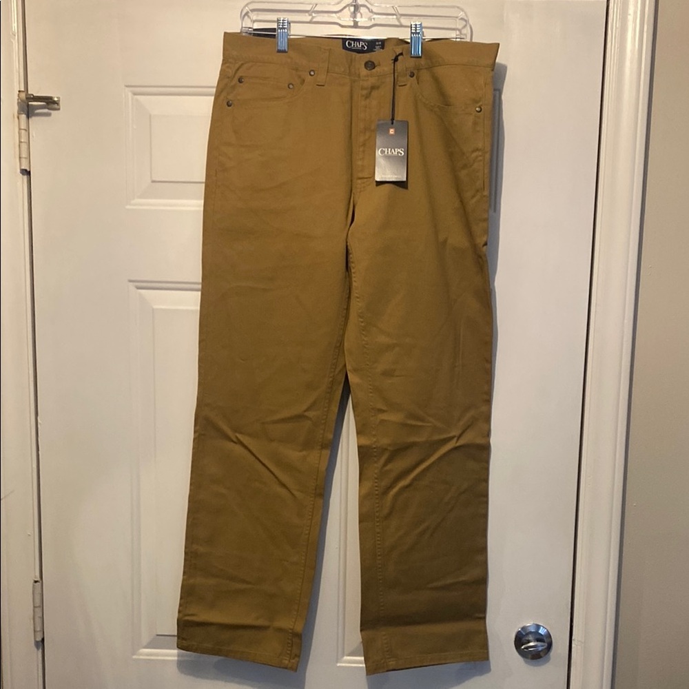 Chaps Tan Chinos Classic Straight Leg